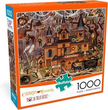 - Charles Wysocki - Trick or Treat Hotel - 1000 Piece Jigsaw Puzzle for Adults -