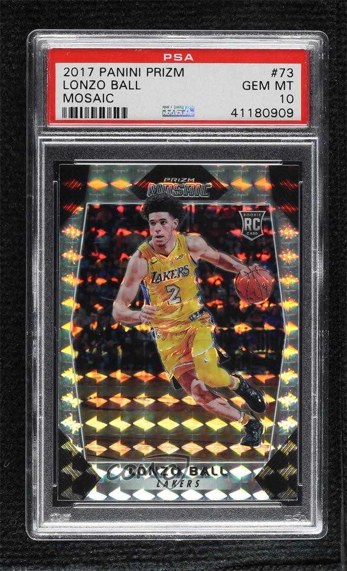2017-18 Panini Prizm Mosaic Lonzo Ball #73 PSA 10 GEM MT 0vd2