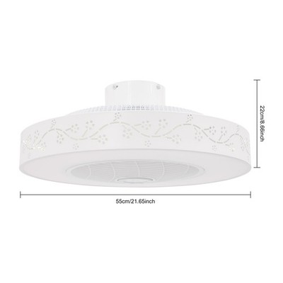 Ceiling Fan Light Hanging Pendant Lamp Dimmable Chandeliers with Remote Control