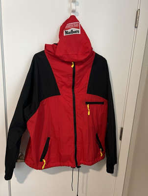 Marlboro Hooded Zip Nylon Colorblock Tracksuit 3-Piece Jacket/Pants L