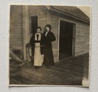 Antique Snapshot Photo Fashionable Young Women Posing By Building Dock?