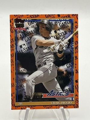 Craig Biggio/25 Orange All-Star Game Logo Pattern 2026 Topps Astros 91B2-26 HOF
