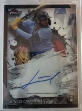 2024 Topps Finest Junior Caminero Rookie Autograph Auto TB Rays 