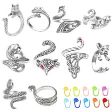 10pcs Crochet Rings Crochet Tension Rings for Finger Crocheting Knitting