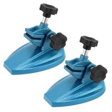  Support Micromètre avec Double Tampon de Serrage Antidérapant, Lot de 2 Fonte Peinte 