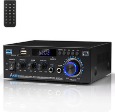 Stereo Audio Amplifier AK45 Bluetooth Receiver for Home Stereo, 400W 2 Channel W