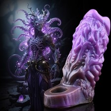 Fantasy Monster Penis Sleeve Ribbed Sheath With Knot Enlarger-Enhancer-Extender