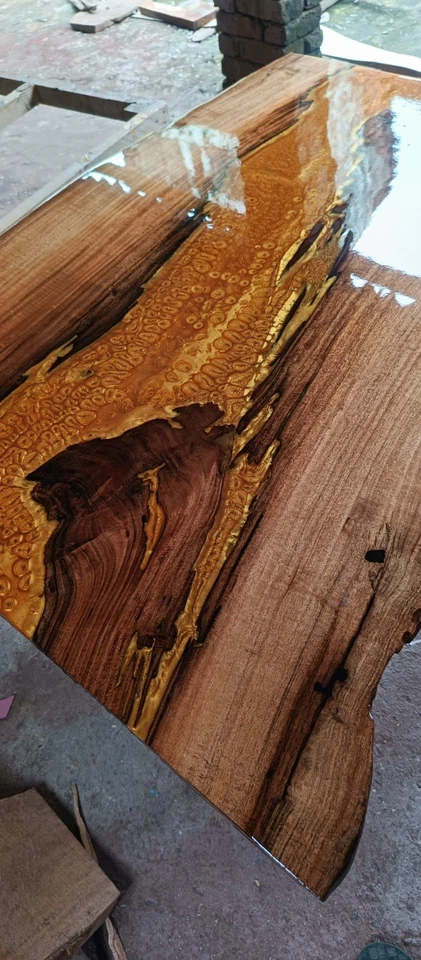 size 24x15" table top epoxy resin gold - Image 4 of 4