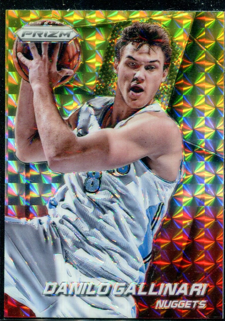 2014-15 Panini Prizm Prizms Yellow and Red Mosaic #11 Danilo Gallinari Card