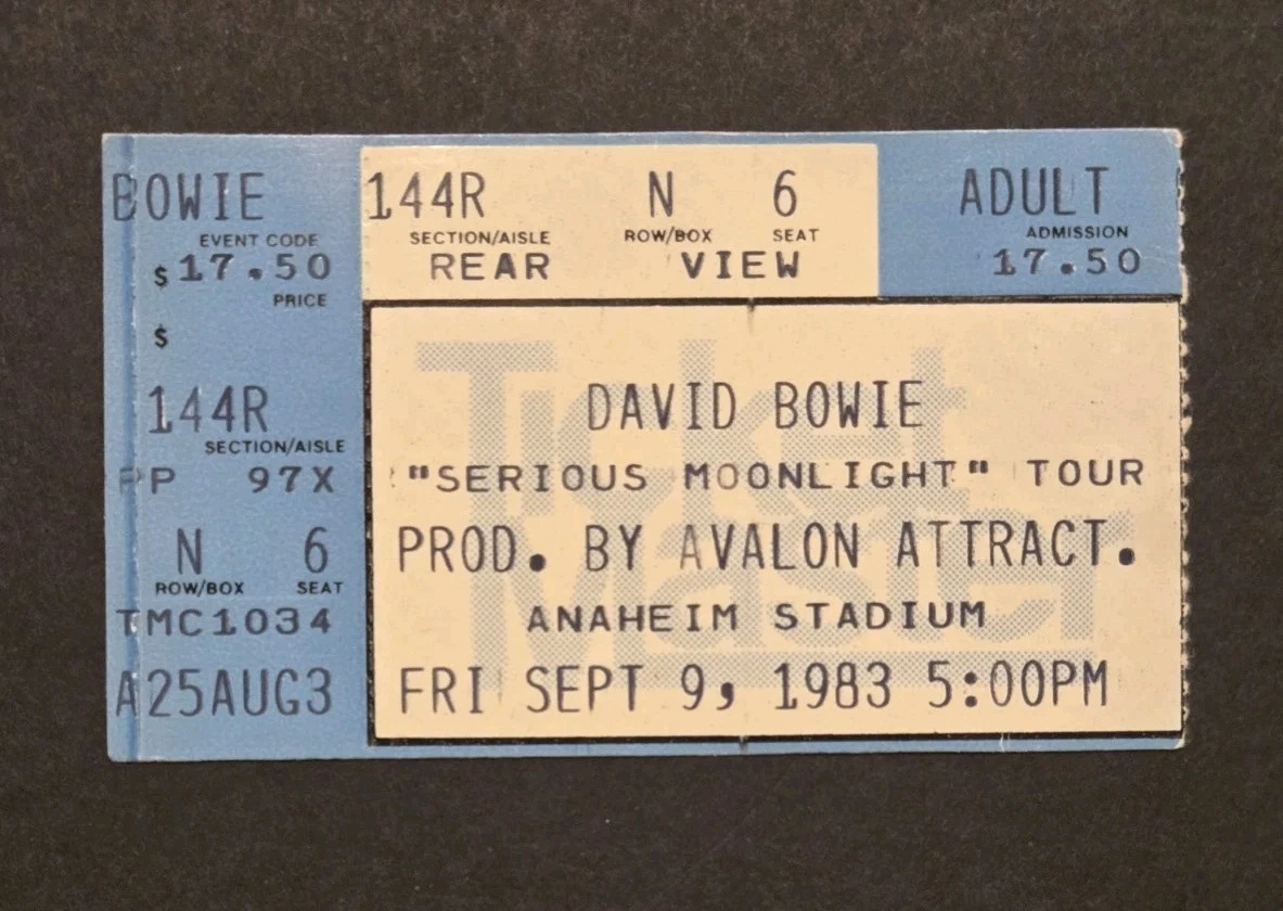 Original David Bowie Concert Memorabilia for sale | eBay