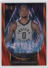 2023-24 Panini Select Neon Icons Red Flash Prizm /99 Tyrese Haliburton #14 s1i