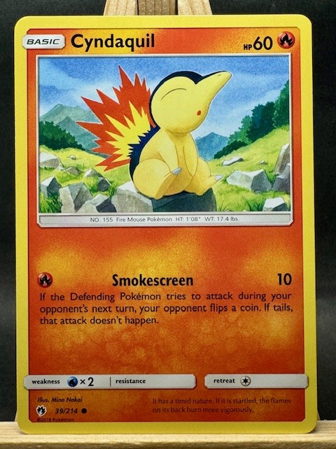 Cyndaquil (39) Common Pokemon Trading Card Game SM - Lost Thunder 39/214 NM