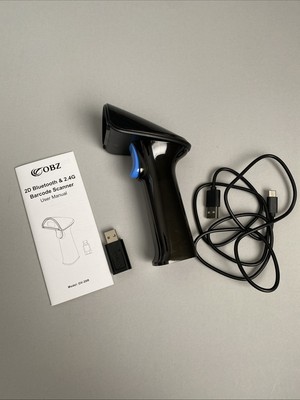 OBZ Bluetooth Barcode Scanner Handheld 2.4G Wireless 2D