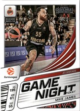 MIKE JAMES 2025-26 Panini Contenders EuroLeague Game Night Ticket #5