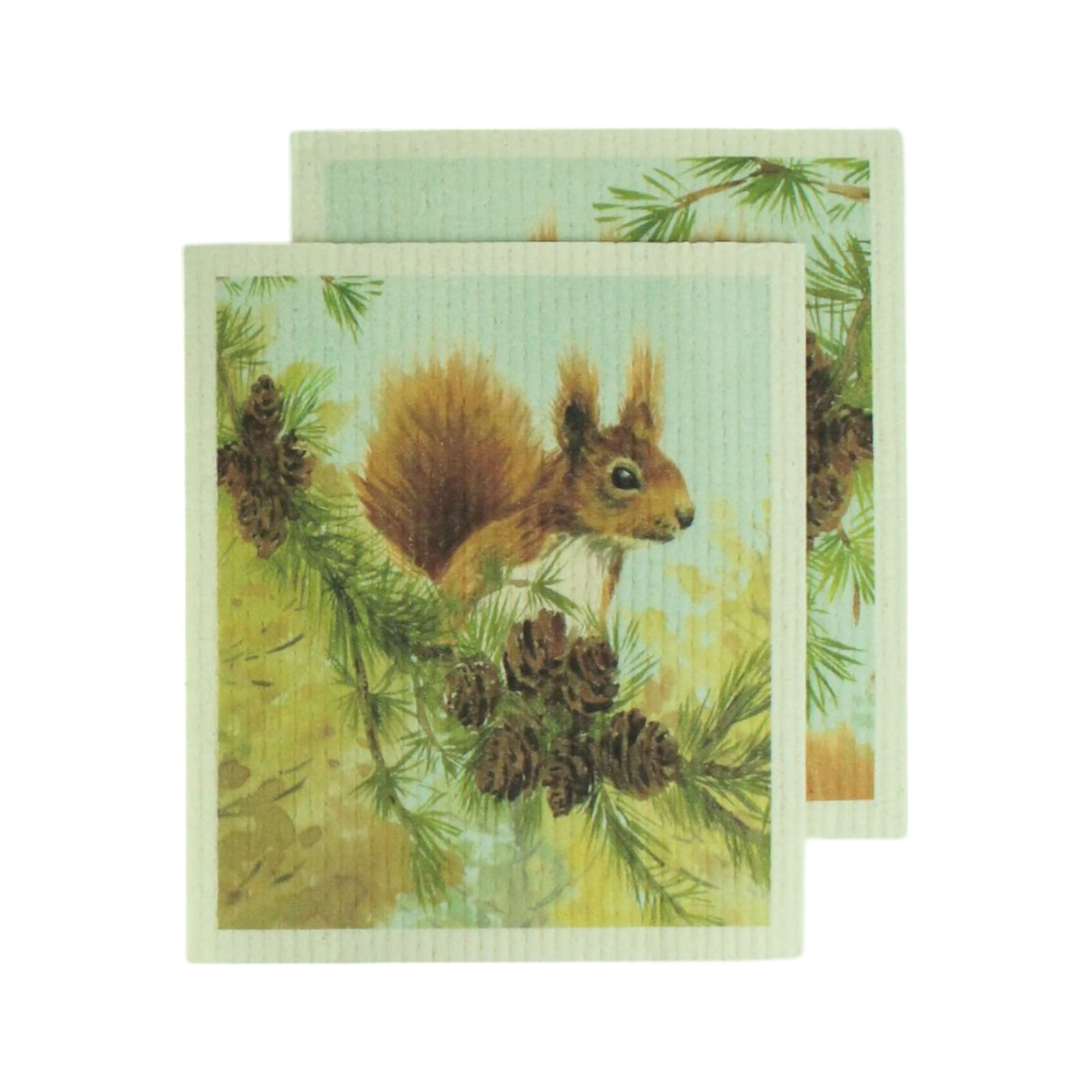 Eddingtons x National Trust Set Of 2 Red Squirrel Plant Based Cleaning Cloths