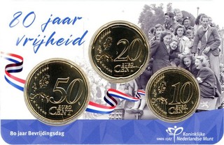 Niederlande Euromünzen Coincard 80 Jahre Tag der Befreiung 2025