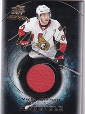 2016-17 UD Black Black Hole Relic Autographs #BHMH Mike Hoffman
