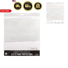 Page Protectors 10 Pack 12x12 White Scrapbook Paper Sleeves Archival Safe