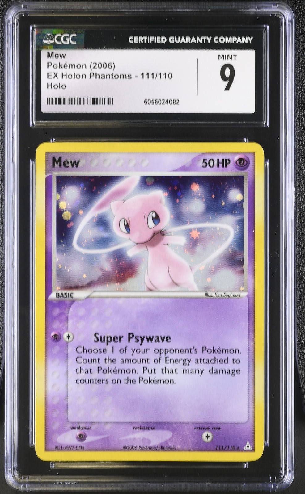 CGC 9 MINT Mew 2006 EX Holon Phantoms 111/110 Holo Pokemon Card 