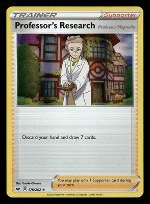Professor's Research (Professor Magnolia) 178/202 Holo Sword & Shield Near Mint