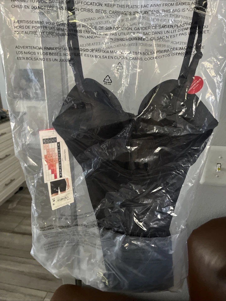 Новый с Ярлыками! SPANX Sz M костюм ваш фантазии без бретелек чашечки середины бедра боди 10156R черный - Изображение 2 из 2