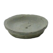 HomArt Rustic Terra Cotta Saucer, 5-Inch, Moss Grey, 1-Count