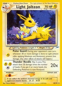 Light Jolteon - 48/105 - Pokemon Neo Destiny Unlimited Rare Card WOTC NM