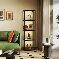 Led Stehlampe Wohnzimmer Dimmbar Mit Glasregal, Stehleuchte Mit FußSchalter