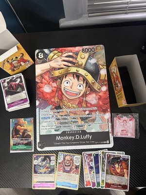 One Piece CCG TCG OP17 Monkey D Luffy Giant Promo und Ben Beckman Bundle Eng