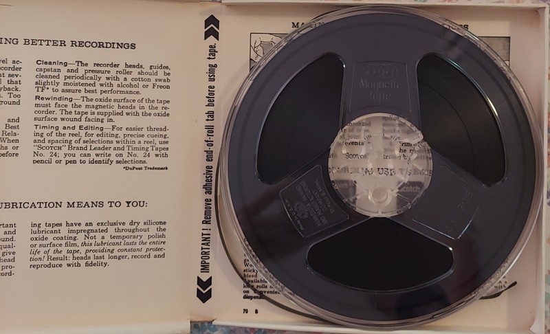 REEL TO REEL TAPE SCOTCH 3M 203 DYNARANGE SERIES EXTRA LENGTH 1800' 7 INCH VG