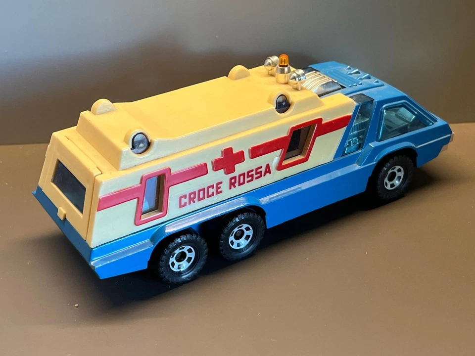 Mebetoys Mattel 70 's RARE Veicoli di Emergenza Camion Croce Rossa 15 cm W/BOX - Immagine 4 di 4