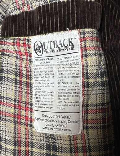 Vintage Outback Trading Company Oilskin Wax Cotton Jacket Men L Countryman 2115 - Picture 4 of 13