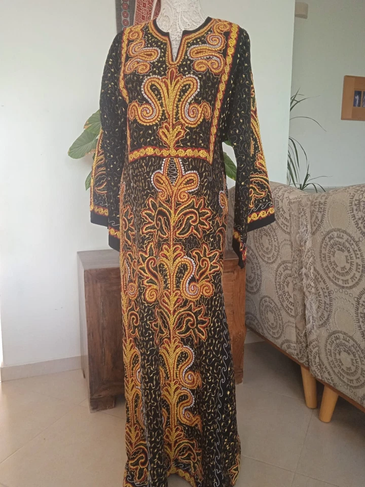 Thobe Abaya Palestinian Embroidered Traditional Dress Elegant Palestinian Thobe - Image 4 of 4