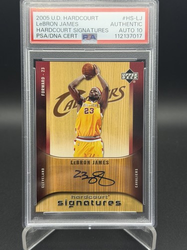 2005 Upper Deck Hardcourt LeBron James Auto PSA authentic (auto 10) #HS-LJ