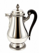 Christofle Perles Kaffeekanne Versilbert Coffee Pot Silver Plated
