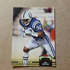 1992 Topps Stadium Club #594 Bill Brooks Indianapolis Colts Rookie Football Card. rookie card picture