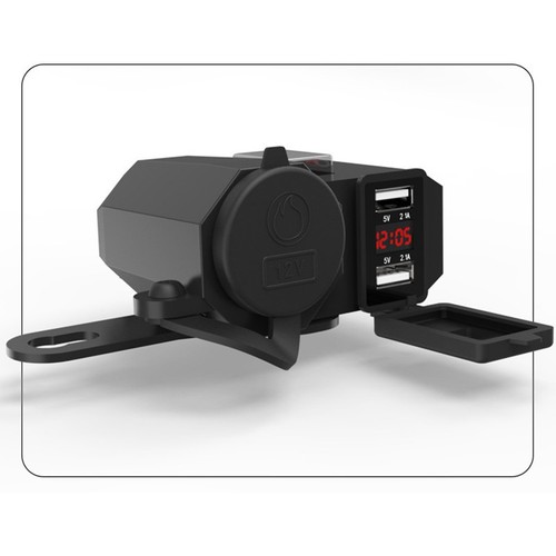Enchufe adaptador de corriente adaptador de corriente USB para motocicleta de 12 V impermeable para iPhone - Imagen 7 de 10