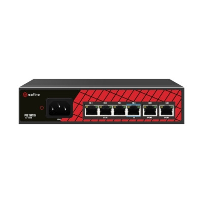 Safire Hi-PoE Switch 4 Port PoE + 2 Uplinks RJ45 Port Speed 10/100Mbps