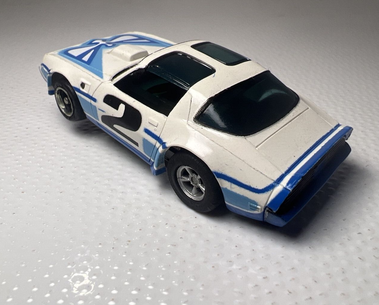 Aurora Afx White Blue Firebird Trans Am 2 Slot Car (Mean Green