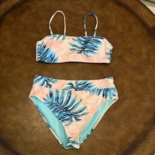 Breaking Waves Women s Tropical Print Two Piece Bikini Size L
