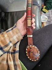 Vintage Nocona Belt Co Childrens Western Belt Multi Color Stitching Cowboy