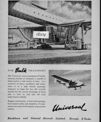  BLACKBURN & GENERAL AIRCRAFT UNIVERSAL BULK FREIGHT TRANSPORT 1955 LOADING AD