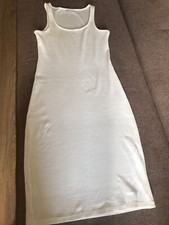 Women's Cotton Bodycon White Short Mini Dress Evening Everyday Stretch