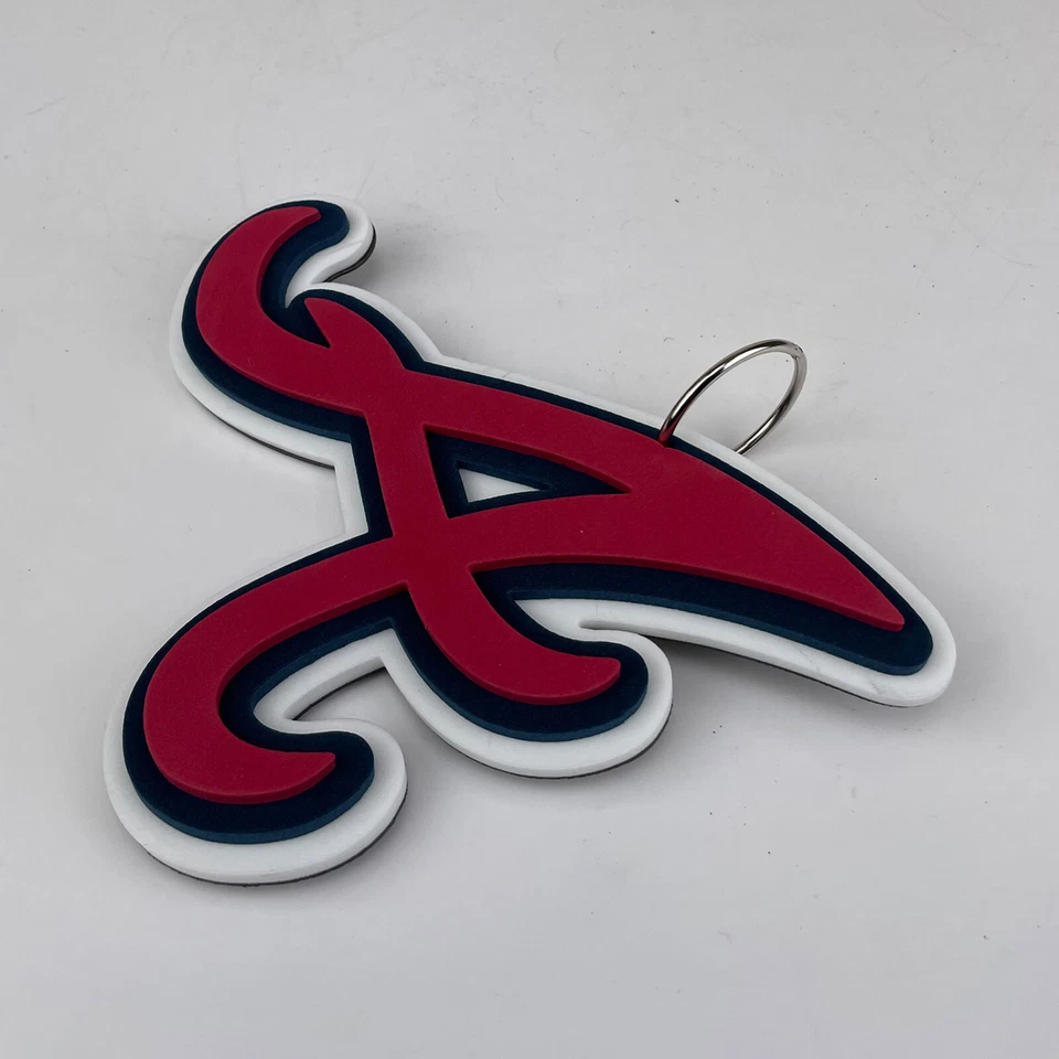 New MLB ATLANTA BRAVES BLACK Jumbo Big Fan Chain Necklace Foam MI USA - Image 2 of 3