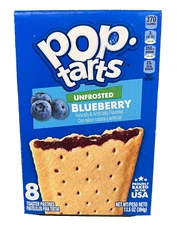 Kellogg's Pop Tarts Unfrosted Blueberry Toaster Pastries 13.5 oz