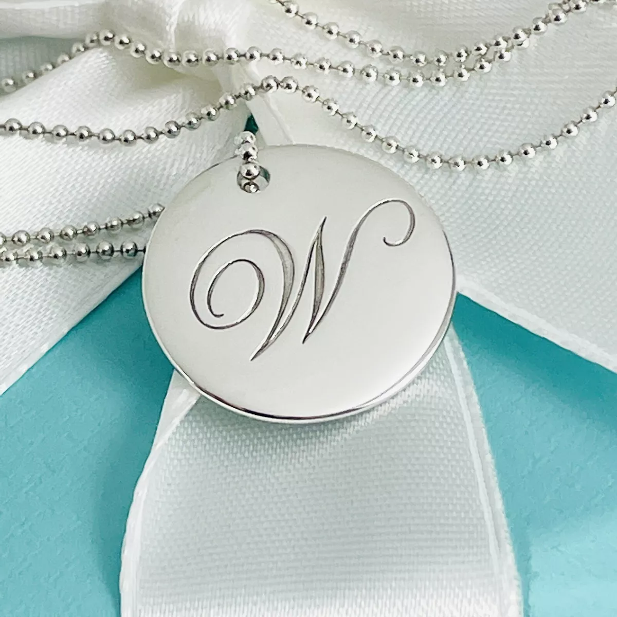 Tiffany initial necklace discount