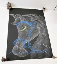 Gesso Su Carta Quadro Arte Italiana Firmato Novella Parigini misure 71 x 50 cm.