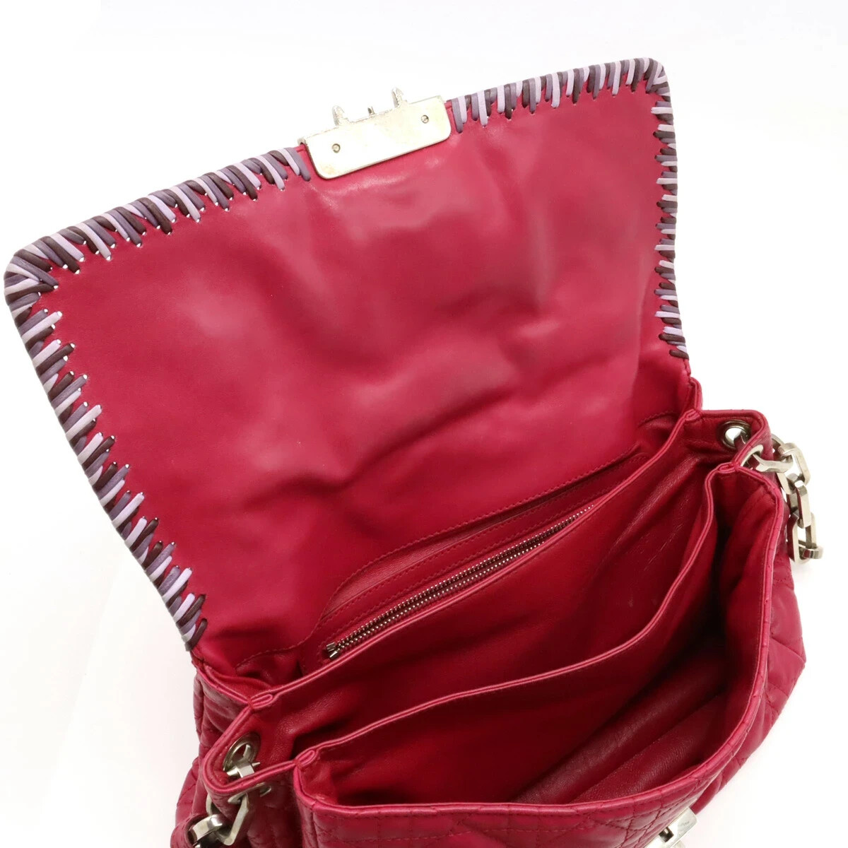 Christian Dior New Rock Cannage Chain Shoulder Bag Leather Christian Dior New Rock Cannage Chain Shoulder Bag Leather