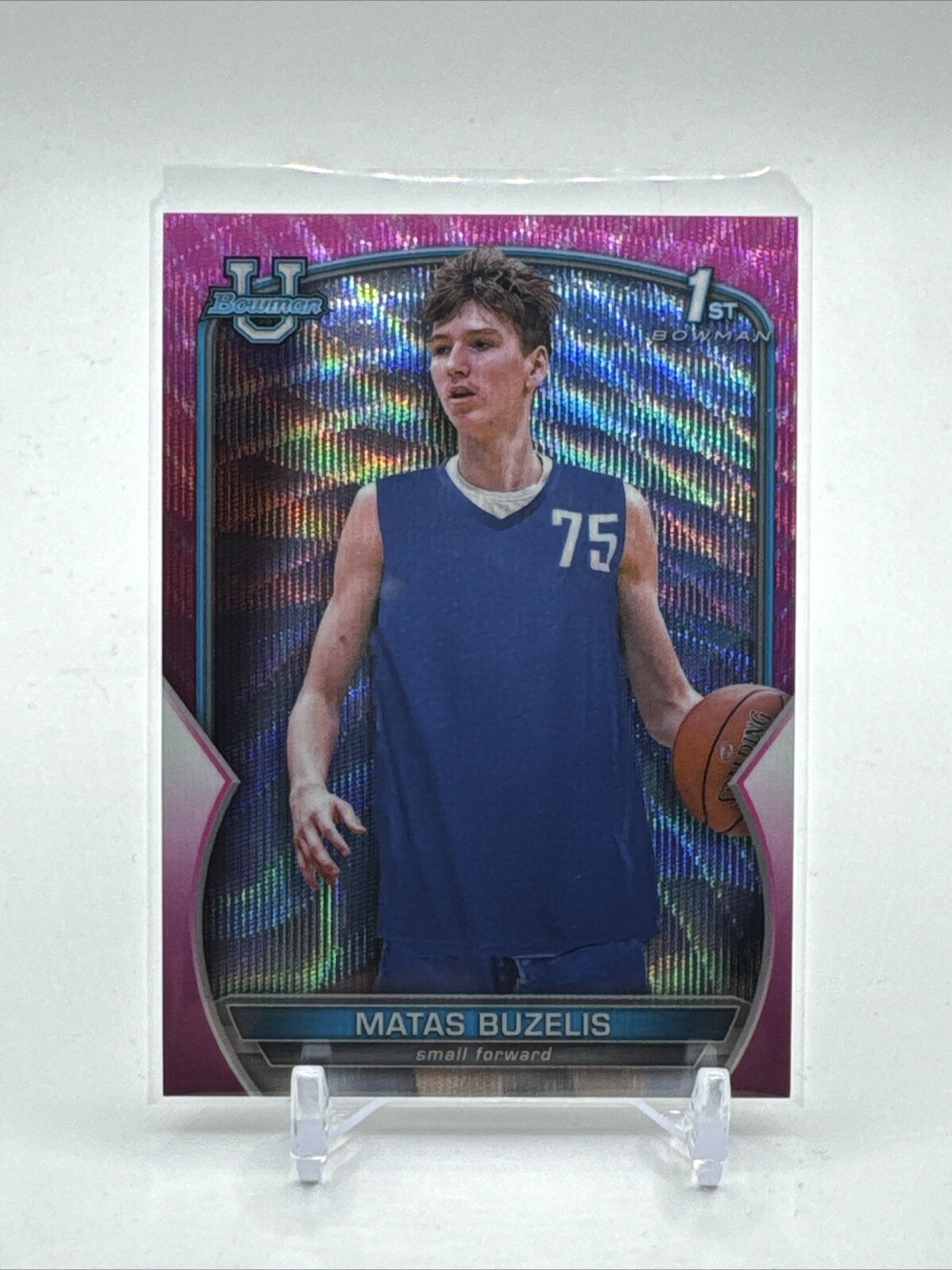 Matas Buzelis 2022 Topps Bowman U 1st Bowman Pink Wave /125 #84 A