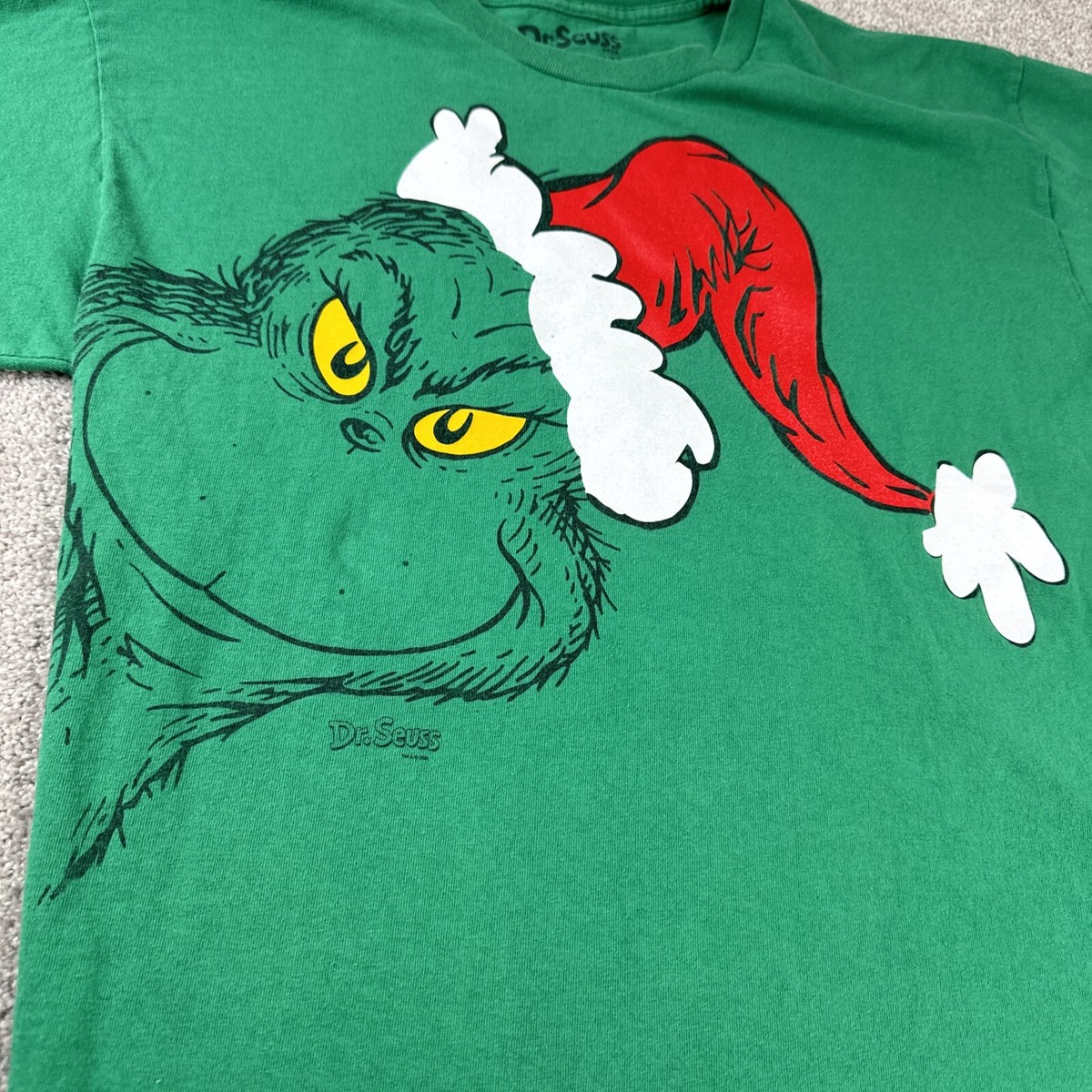 T-shirt De Noël Dr Seuss Team Grinch - Taille 5/6 - Vert - Occasion Parfait état